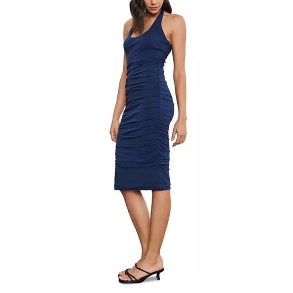 Velvet by Graham & Spencer Amanda Ruched Halter Dress – Size Large - Picture 1 of 3